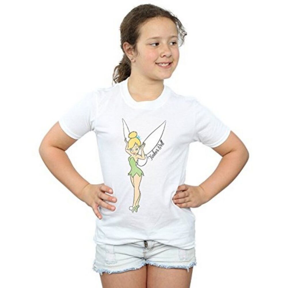 Tinkerbell Girls Classic Cotton T-Shirt / White
